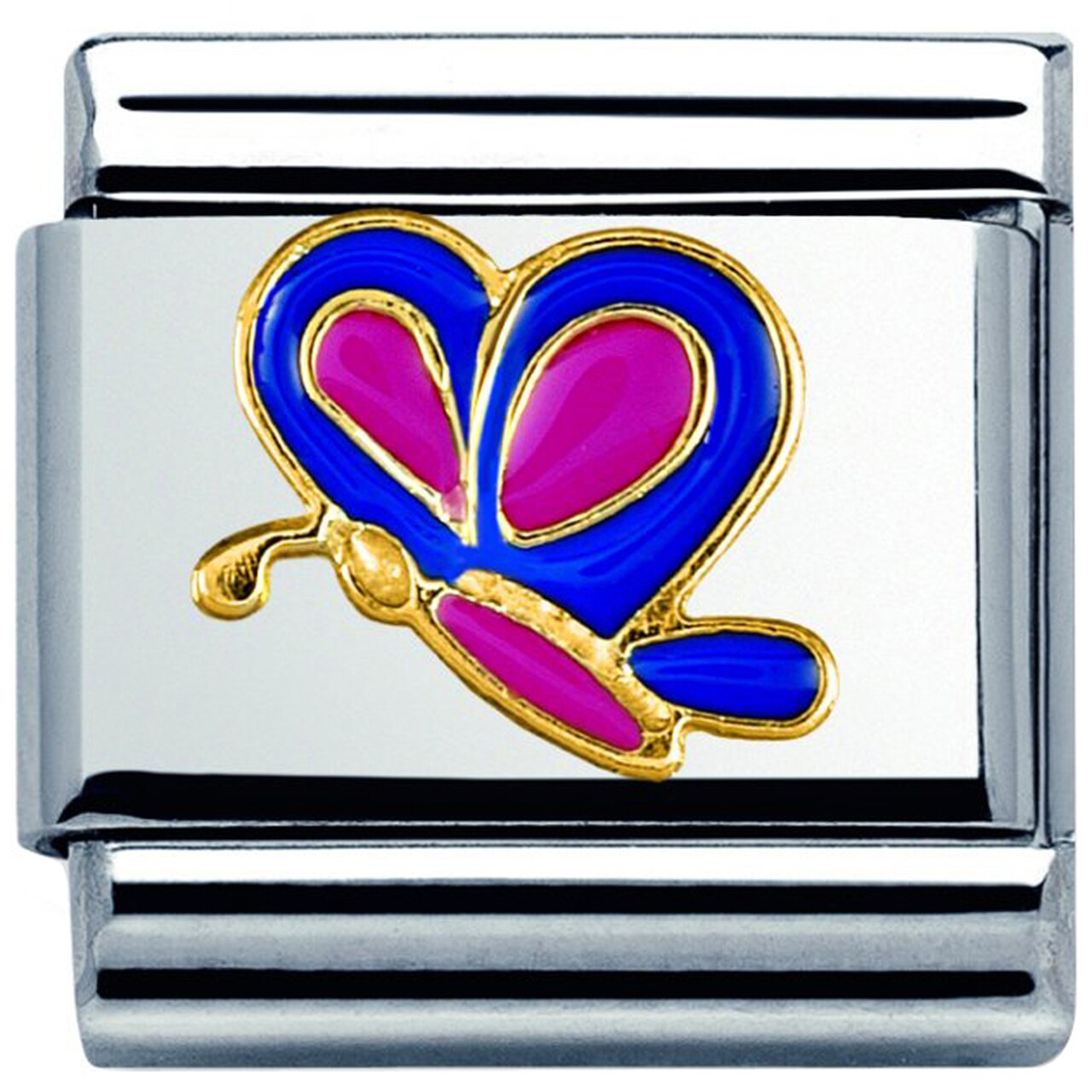 Nomination Classic Gold Purple Butterfly Animal Charm Link 03026708