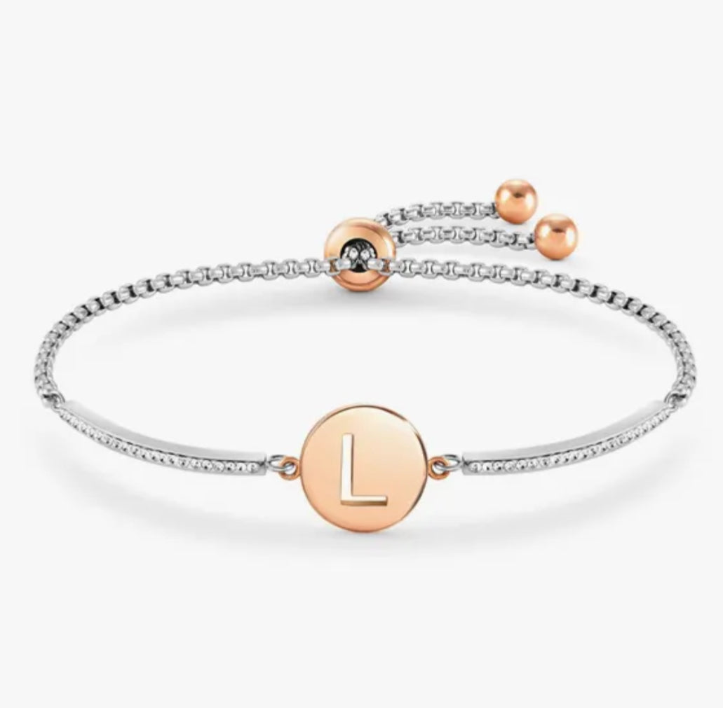 Nomination Milleluci Two Tone Initial Toggle Bracelet