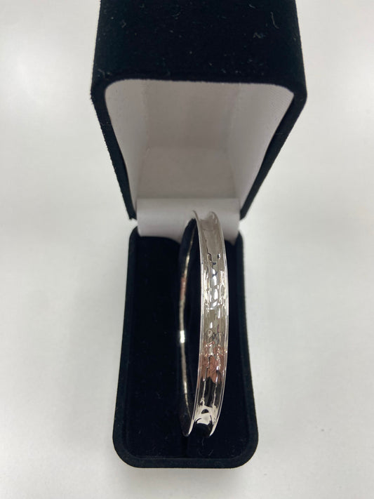 Silver Full  Bangle Hand Made Concaved