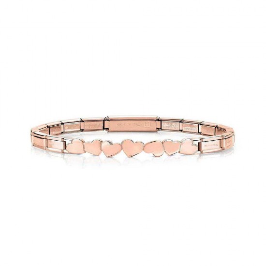 Nomination Trendsetter Rose Gold Hearts Bracelet 021111002
