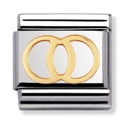 Nomination Classic Gold Wedding Rings Chrm Link 03010921