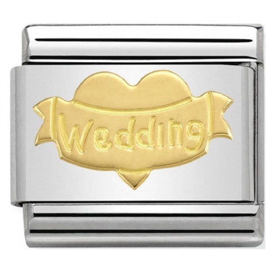 Nomination Classic Gold Wedding Heart Charm Link 03016232