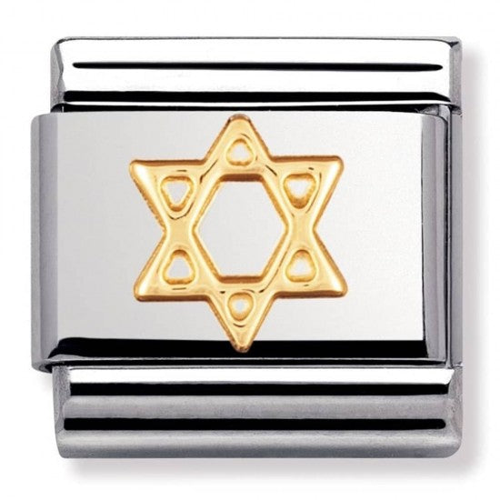 Nomination Gold Star Of David Spirituality Charm Link 03010505