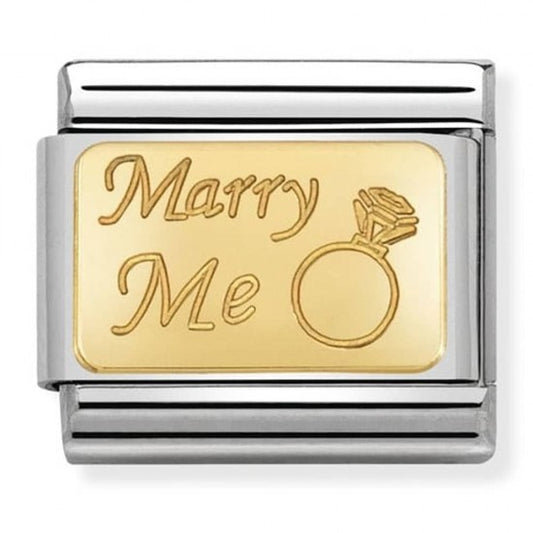 Nomination Classic Gold Marry Me Wedding Charm Link 03012144