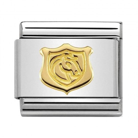Nomination Classic Gold Equestrian Shield Sport Charm Link 03014928