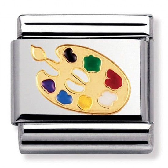 Nomination Classic Gold Artist Palette Sport Charm Link 03020804
