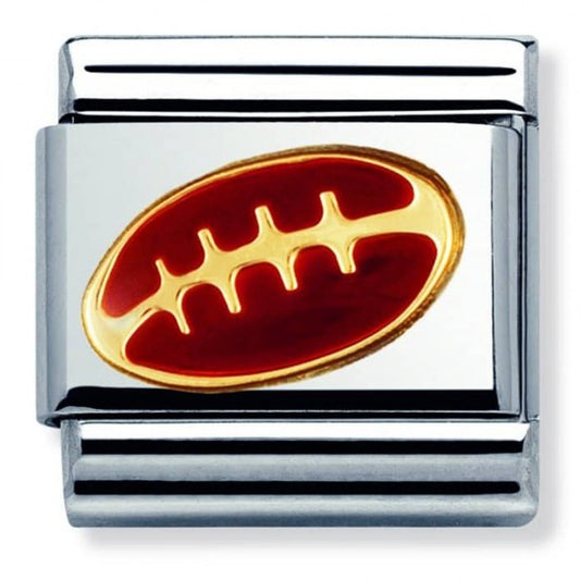 Nomination  Gold Rugby American Ball Sport Charm Link 03020309