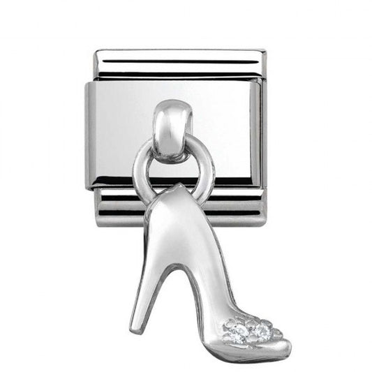 Nomination Classic Silver Dangly Shoe Pendant Charm Link 33180007