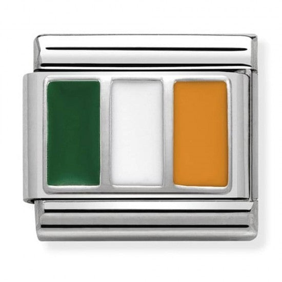 Nomination Classic Silver Ireland Flag Travel Charm Link 33020706