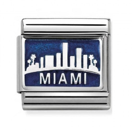 Nomination Silver Miami Skyline USA Travel Charm Link33020820