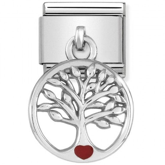 Nomination Classic Tree of Life Red Heart Charm Link 33180507