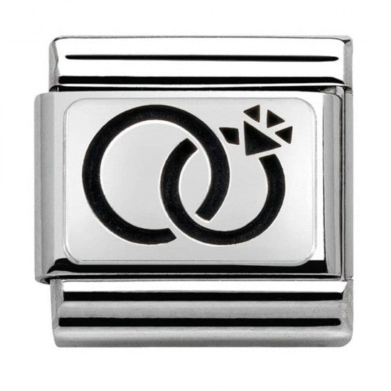 Nomination Classic Silver Wedding Rings Charm Link 33010229
