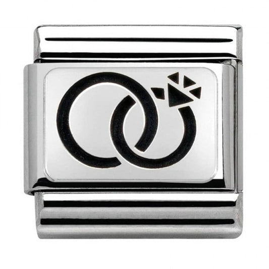 Nomination Classic Silver Wedding Rings Charm Link 33010229