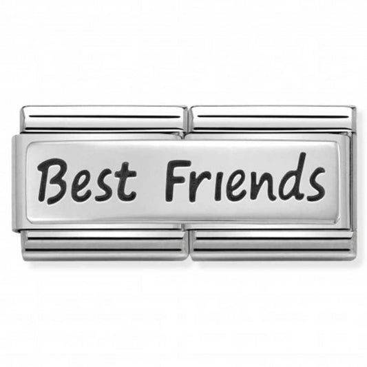 Nomination Classic Silver Double Best Friends Charm Link 33071003