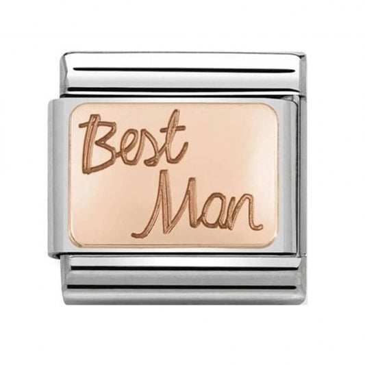 Nomination Classic Rose Gold Best Man Wedding Charm 43010802
