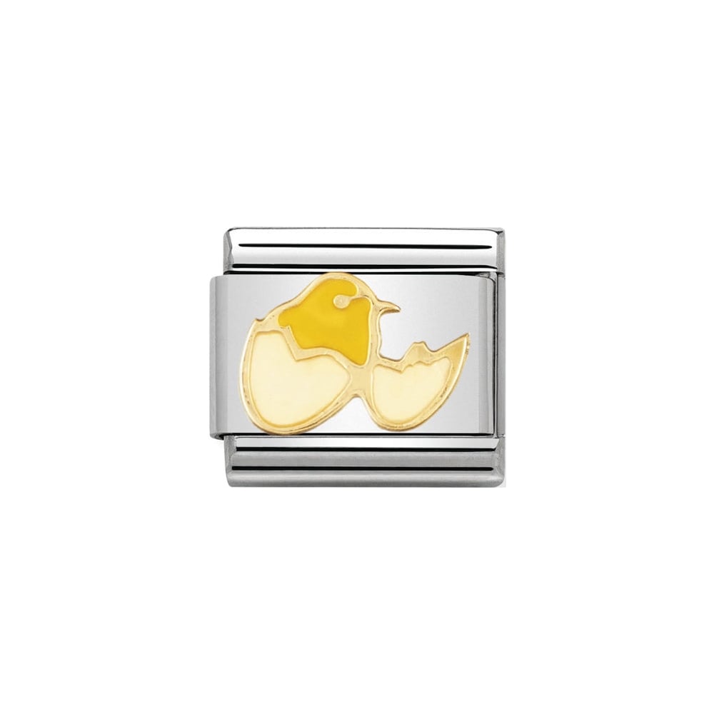 Nomination Classic Gold Easter Hatching Chick Charm Link 03021112