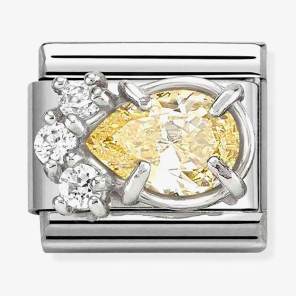 Nomination Classic Yellow Cubic Zirconia Teardrop Charm 330329/07