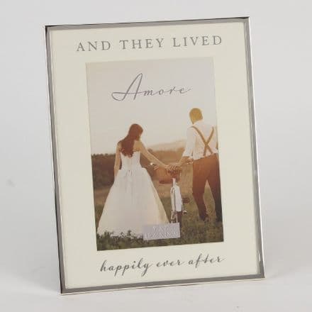5" X 7"- AMORE BY JULIANA? SILVER FRAME - HAPPILY EVER AFTER