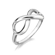 Hot Diamonds Sterling Silver Infinity Ring DR144 Ladies Gift