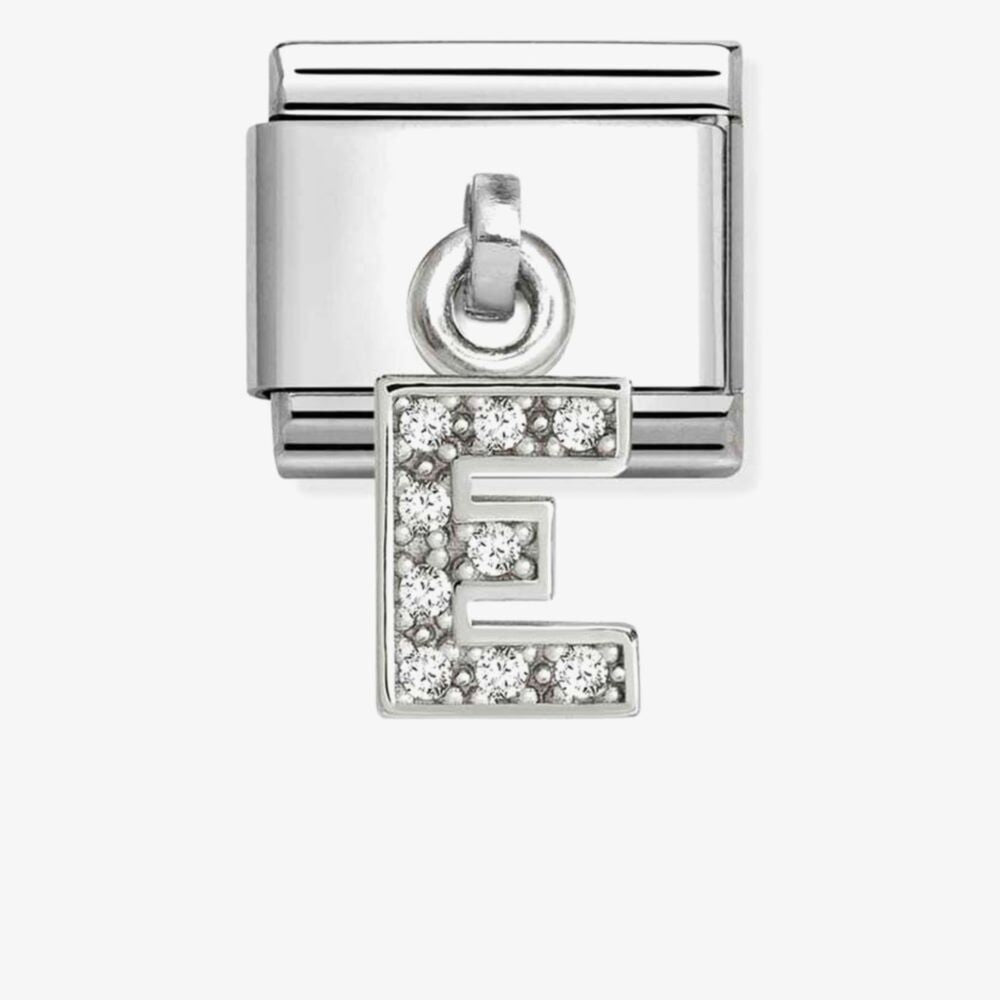 Nomination Classic Silvershine Sparkling Letter E Charm 331818/05