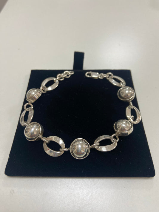 Silver Bracelet Hand Made Almond Link
