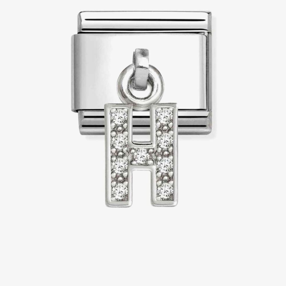 Nomination Classic Silvershine Sparkling Letter H Charm 331818/08