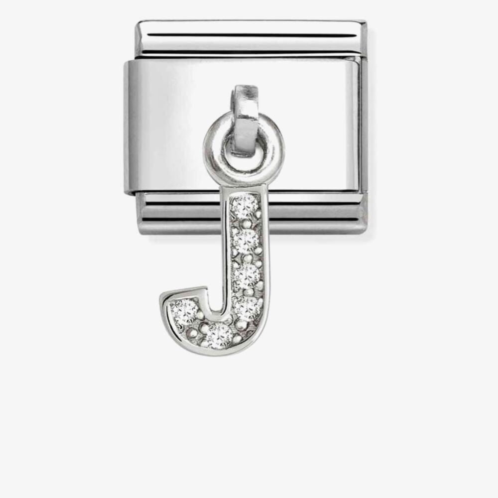 Nomination Classic Silvershine Sparkling Letter J Charm 331818/10