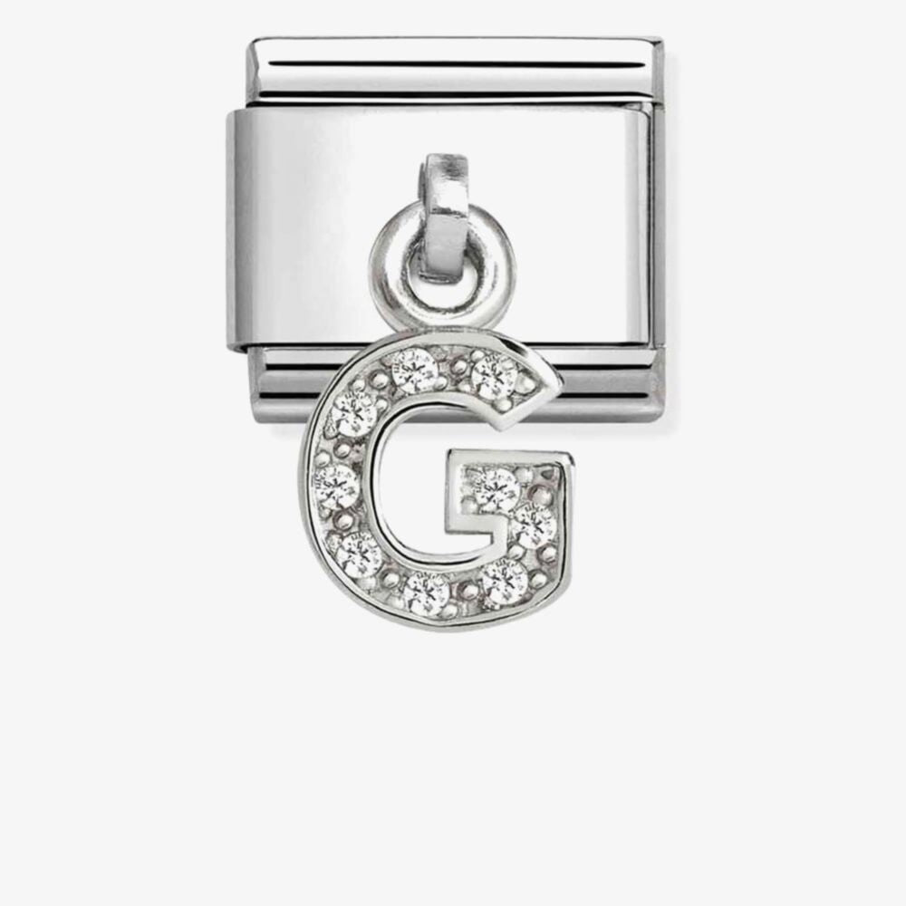 Nomination Classic Silvershine Sparkling Letter G Charm 331818/07