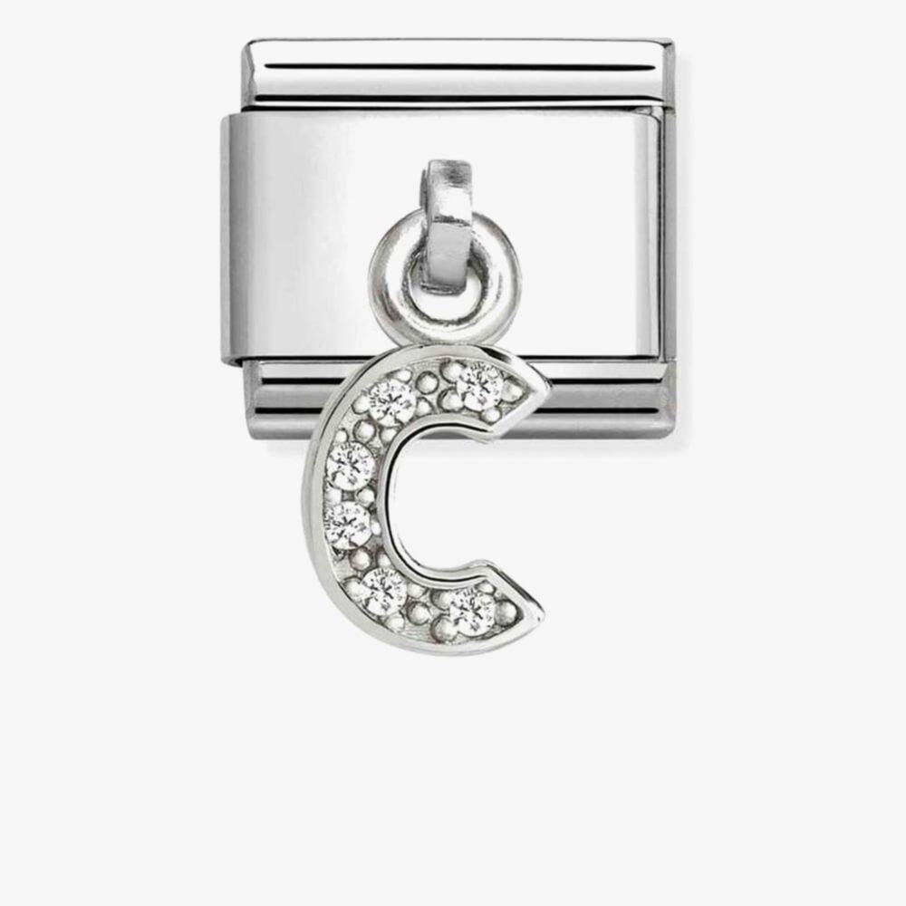 Nomination Classic Silvershine Sparkling Letter C Charm 331818/03