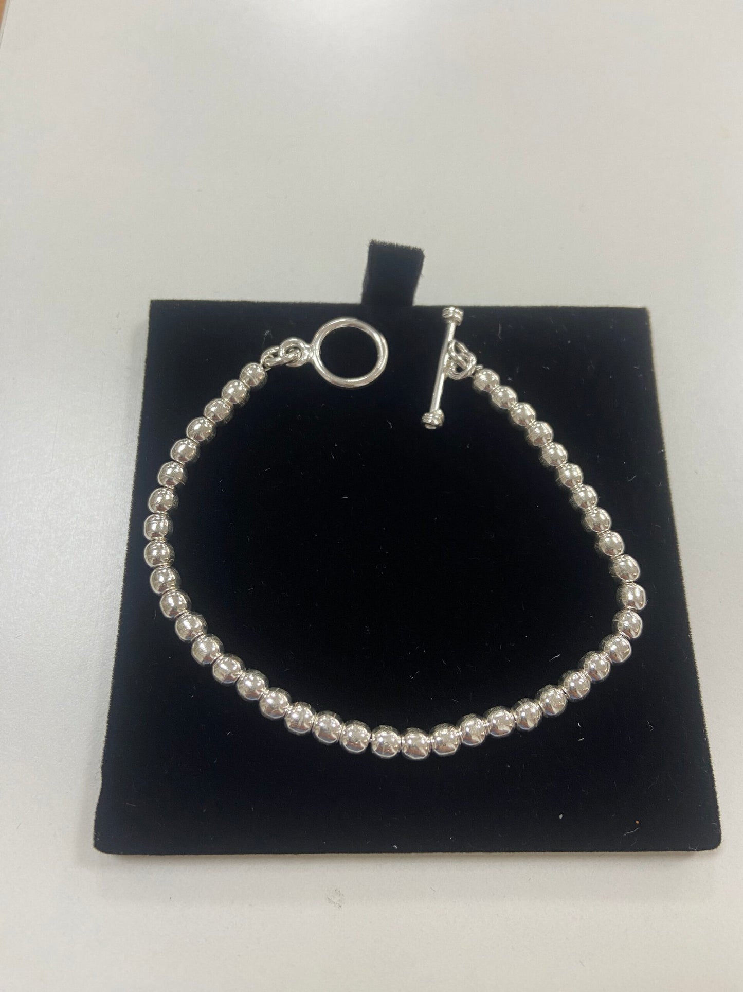 Silver Bracelet Small Round Beads