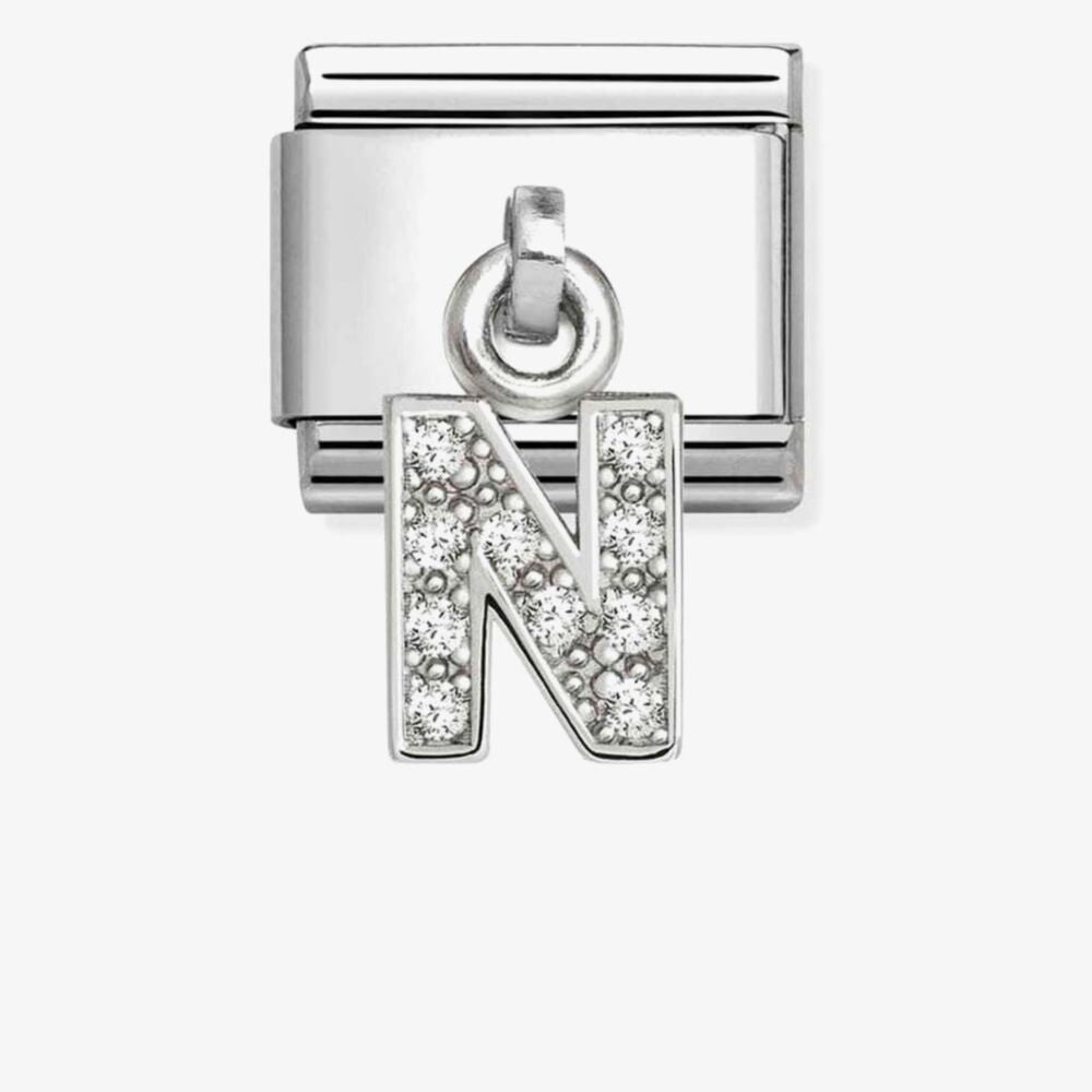 Nomination Classic Silvershine Sparkling Letter N Charm 331818/14