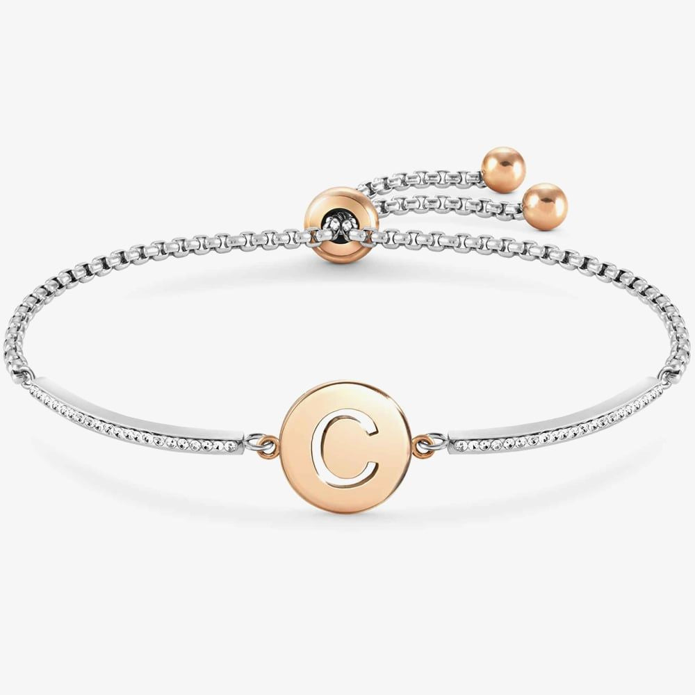 Nomination Milleluci Two Tone Initial Toggle Bracelet