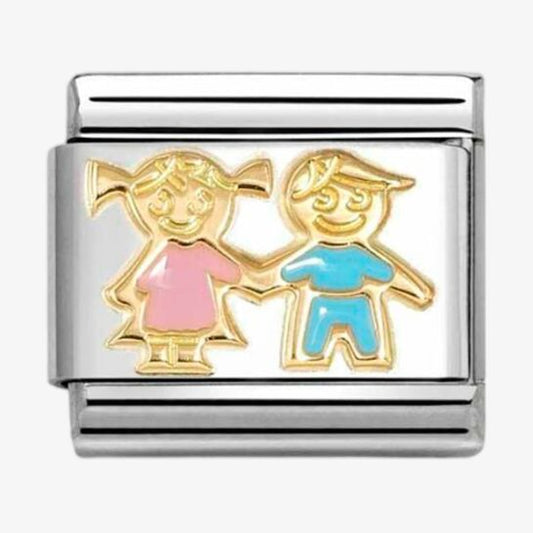 Nomination Classic Gold Sister & Brother Charm Link 03027292