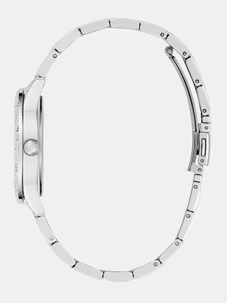 Guess Women’s Silver Crystal Watch