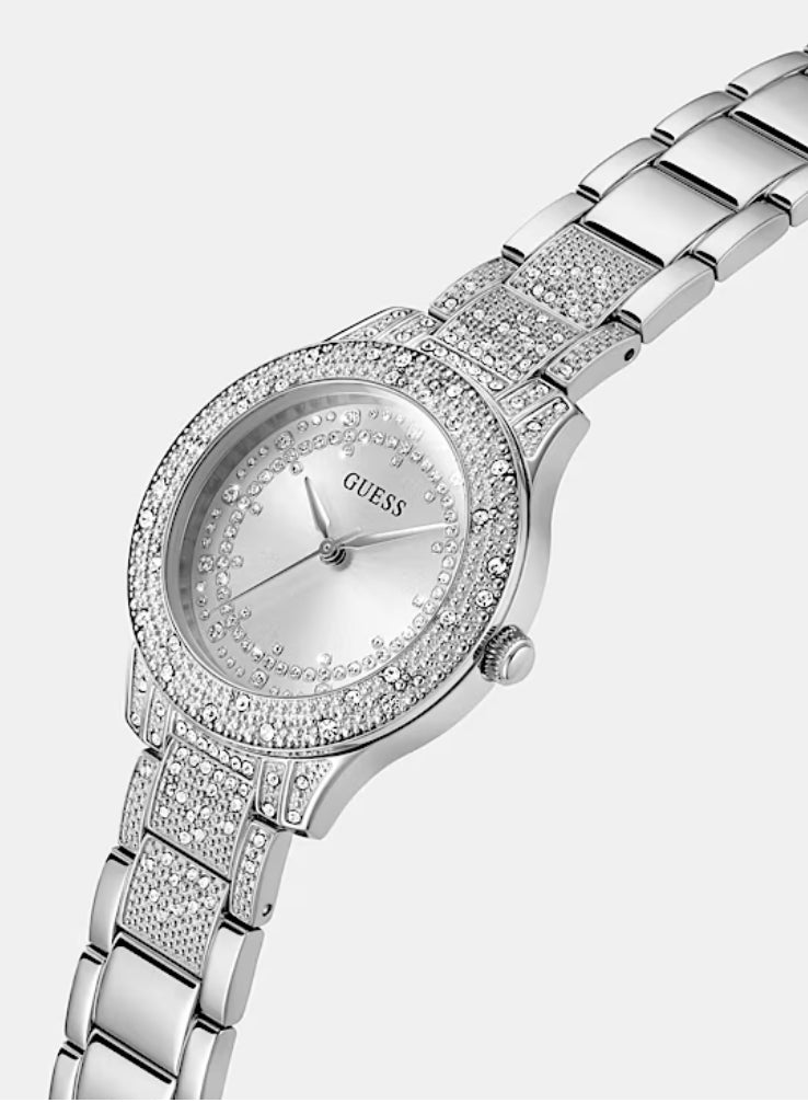 Guess Women’s Silver Crystal Watch