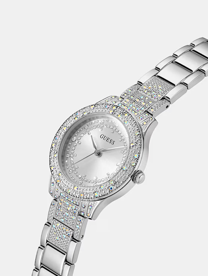 Guess Women’s Silver Crystal Watch
