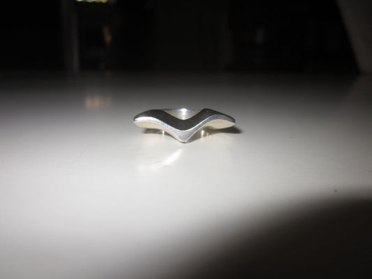 Sterling Silver Chunky Unusual Birds Wings Ring Size L