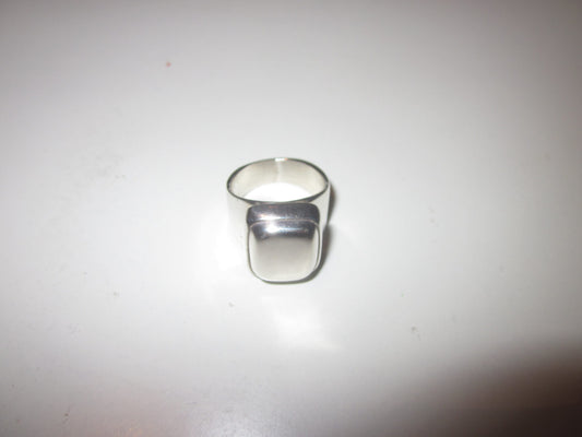 Sterling Silver Chunky Square Ring Size J Size L Size P