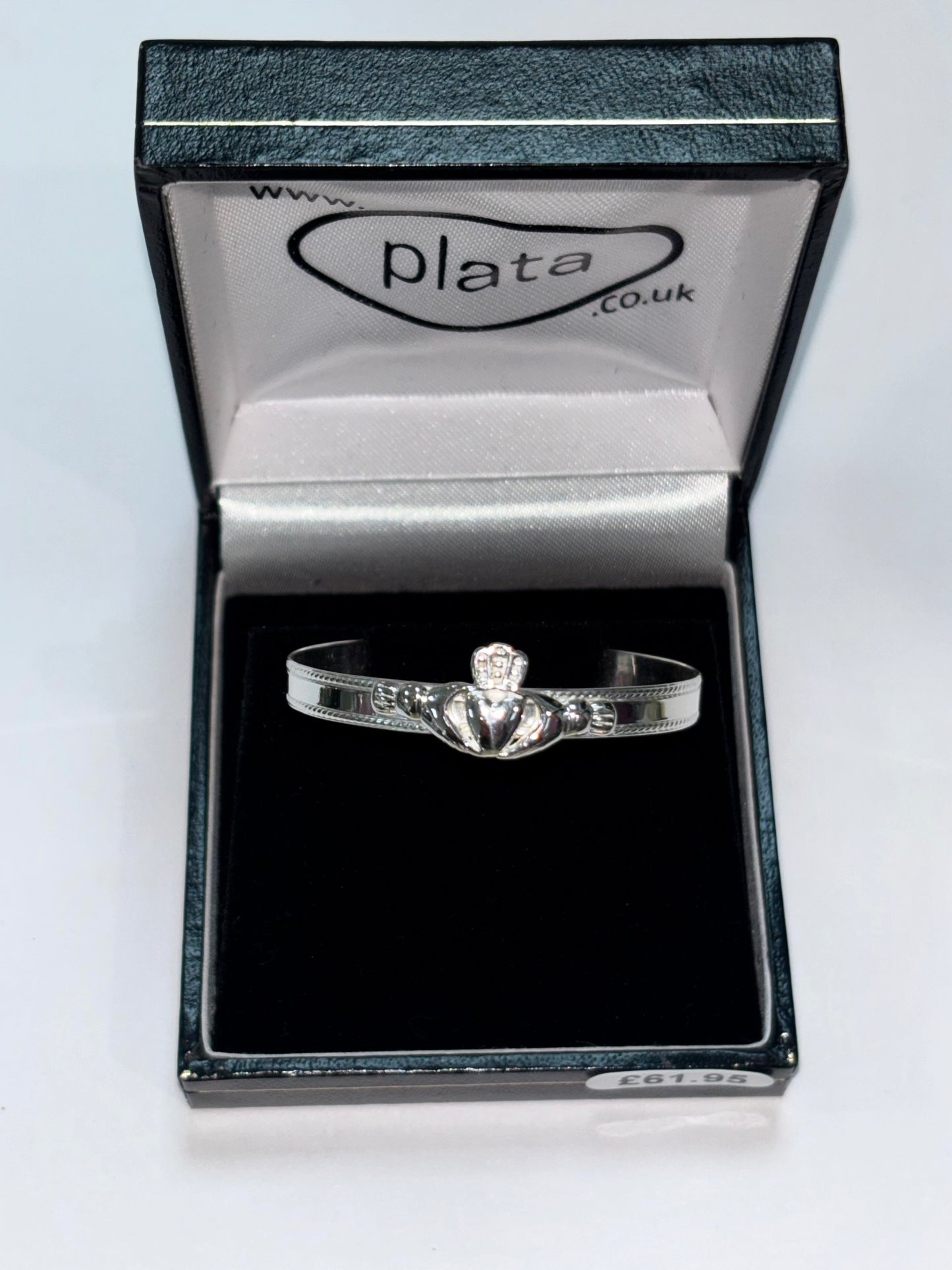 Silver Baby Bracelet with Claddagh Detail