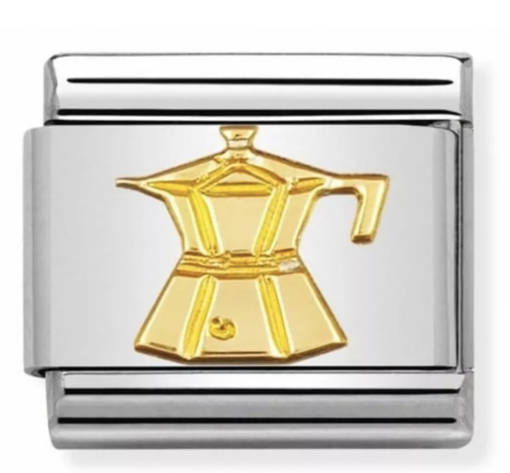 Nomination Classic Gold Coffee Perculator Charm Link 030109/06