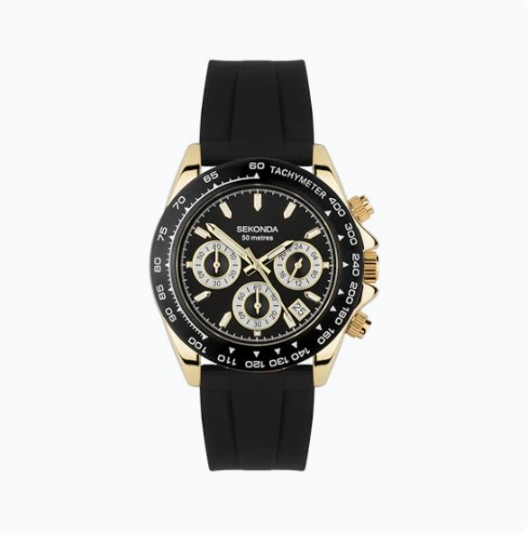 Sekonda Circuit Chronograph Gold & Black Watch 30202