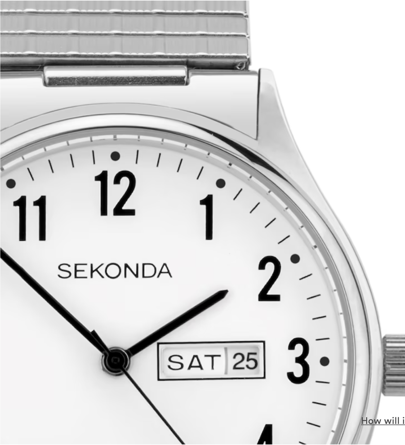 Sekonda Easy Reader Ladies Watch with Silver Alloy Case & Stainless Steel Bracelet 30122