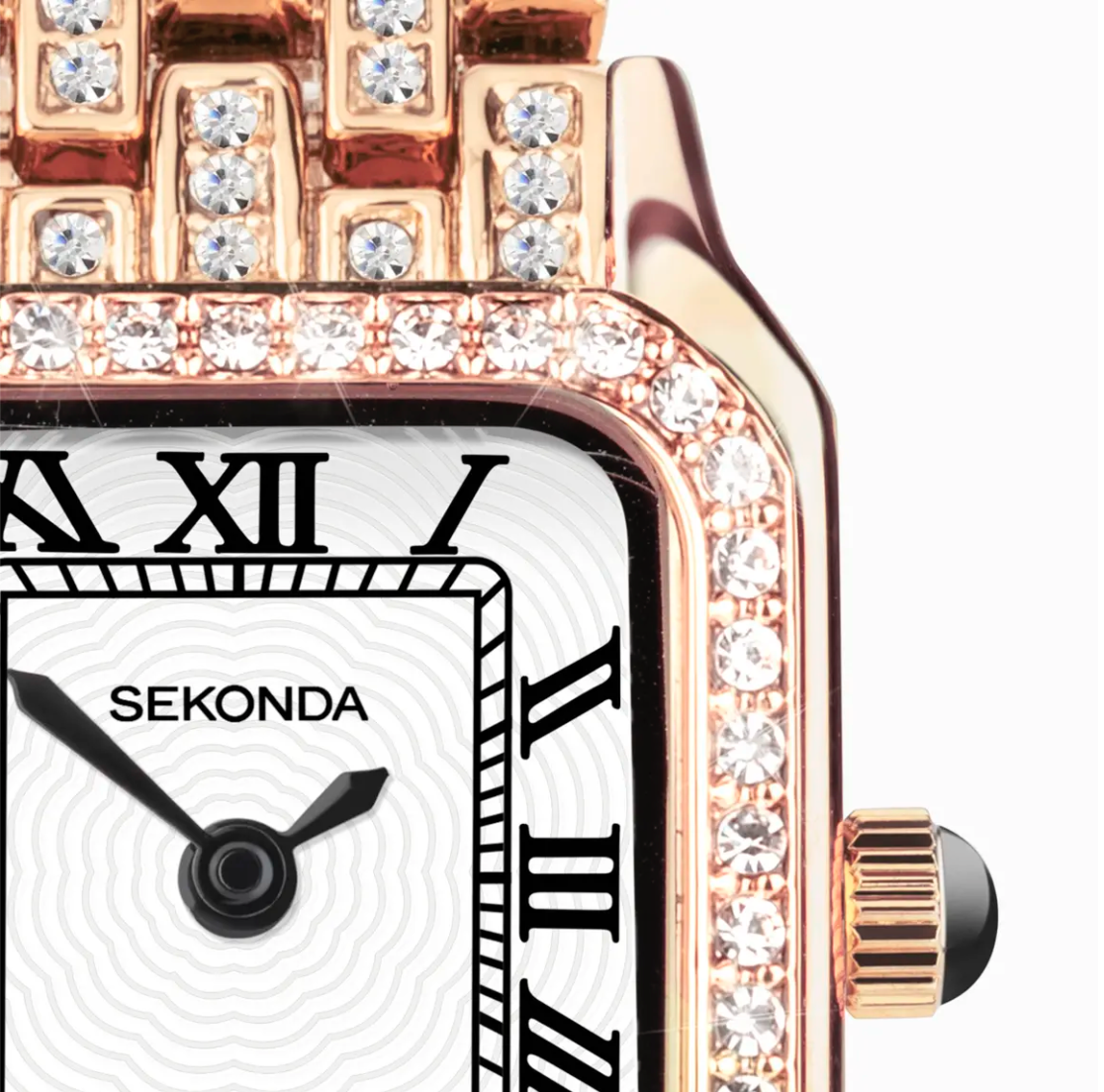 Sekonda Monica Ladies Watch with Rose Gold Alloy Case & Full Stone Set Bracelet 40662