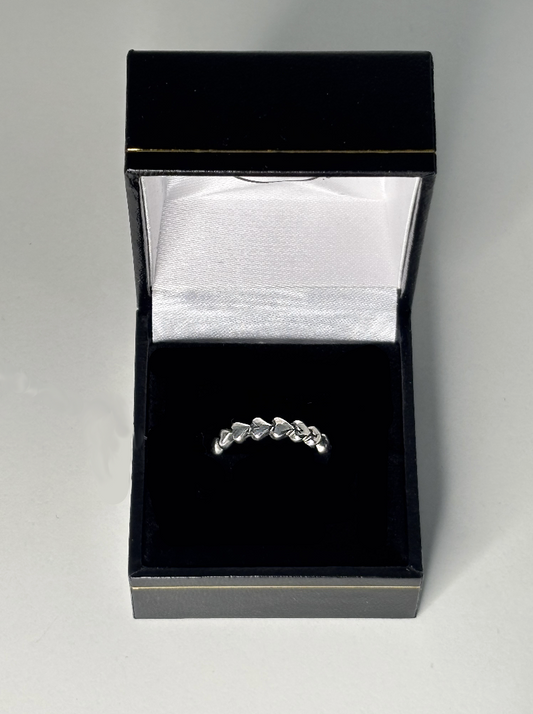 Sterling Silver Connecting Hearts Ring