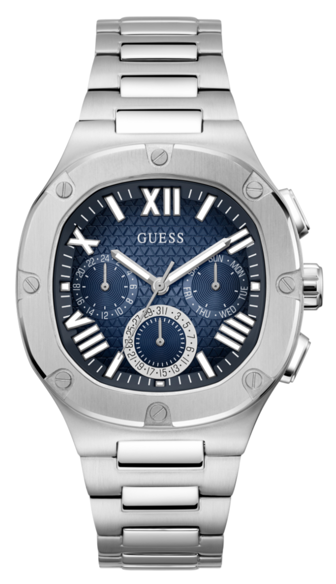 Guess Mens Headline Silver Watch