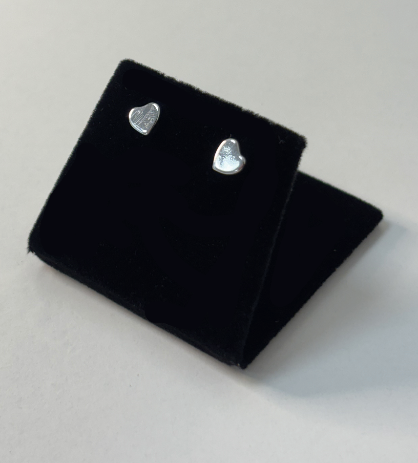 Sterling Silver Heart Stud Earrings