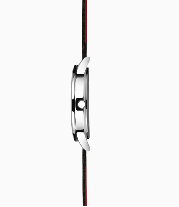 Sekonda Nordic Ladies Watch with Silver Case & Black Leather Strap with White Dial 40480
