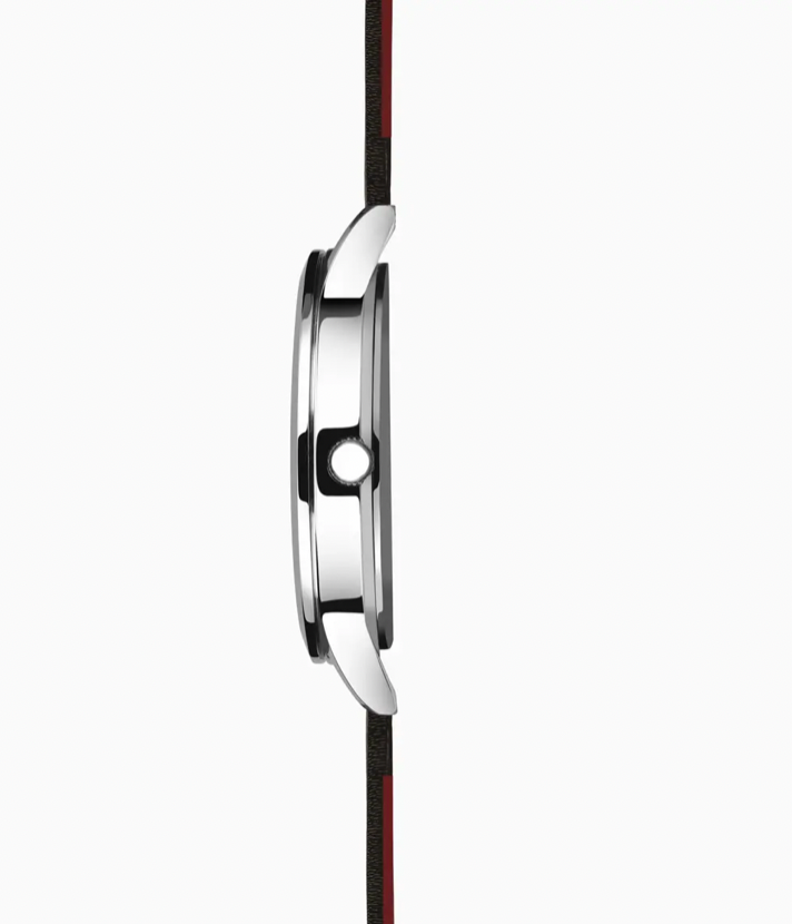 Sekonda Nordic Men's Watch with Silver Case & Black Leather Strap with White Dial 1939