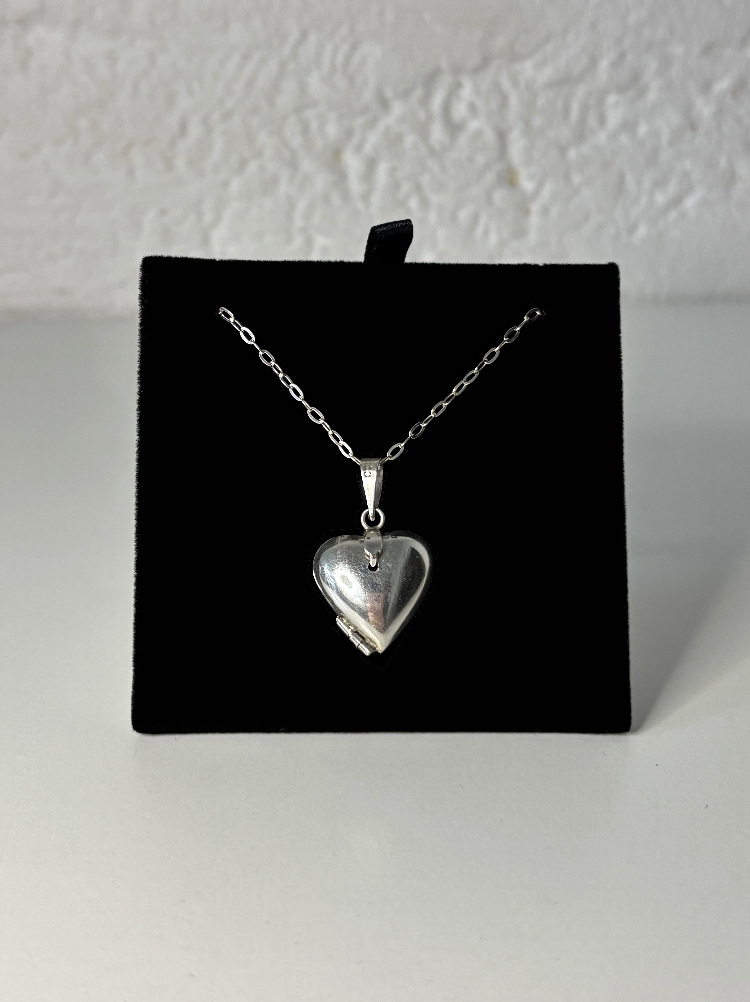 Sterling Silver Latch Heart Locket Necklace