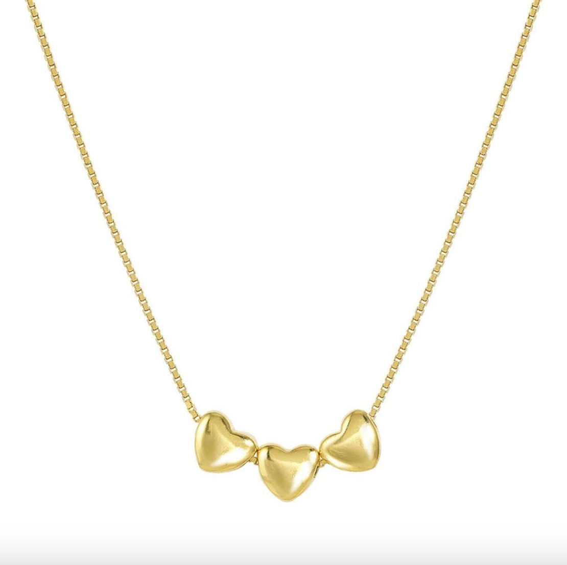 Nomination Armonica 3 Hearts Gold Tone Necklace